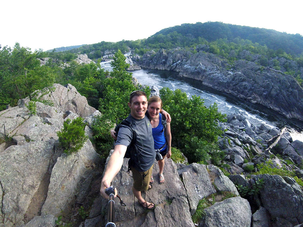 Ben Gillette and his girlfriend hiking