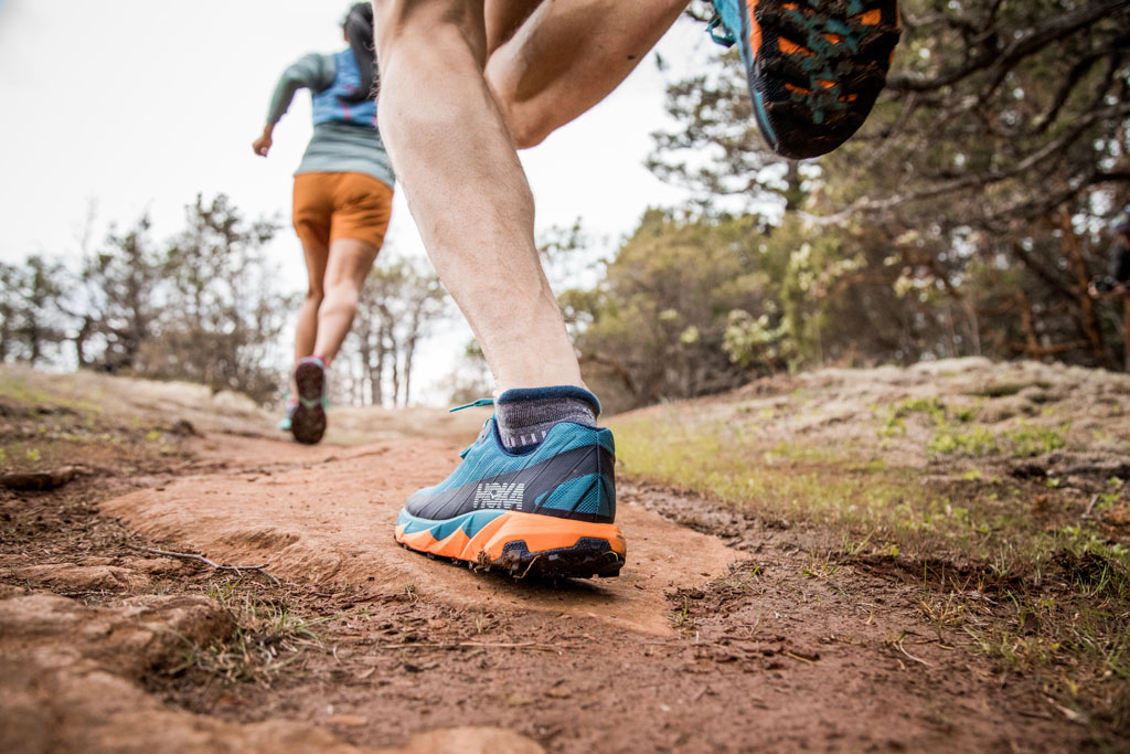 Runners on a trail