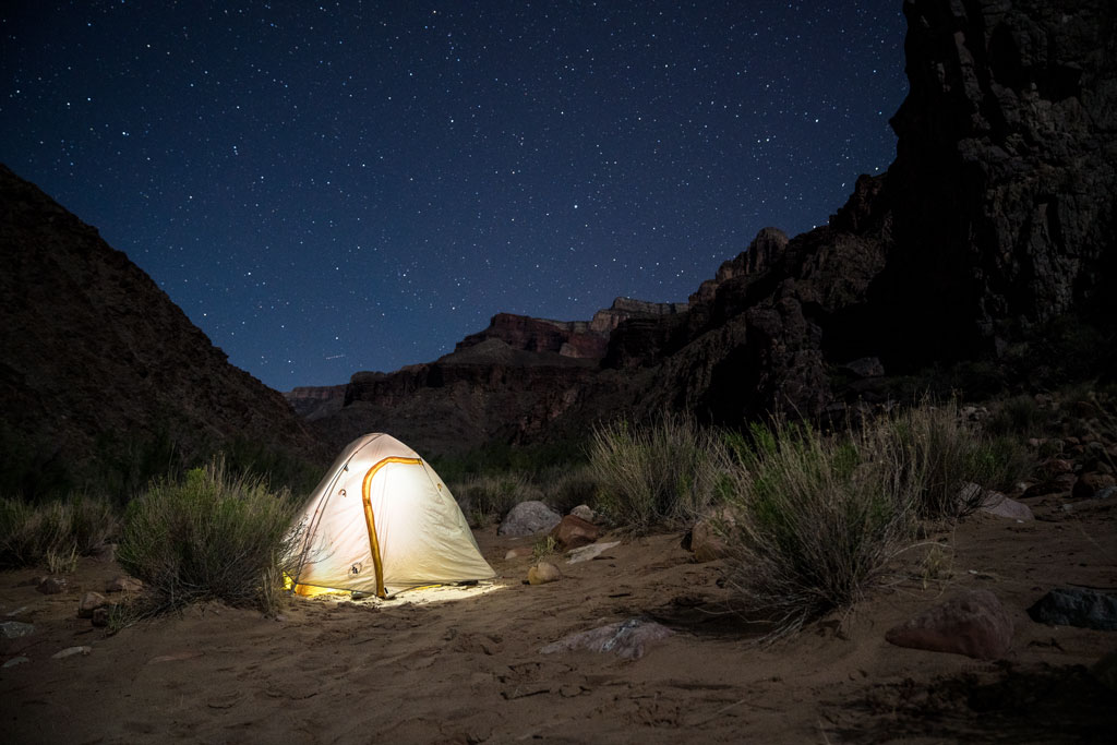Camping under the stars