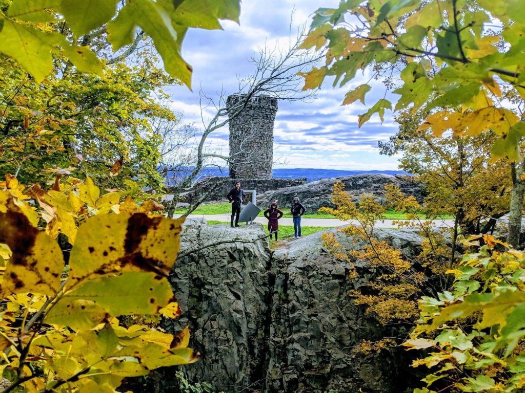 Castle Crag on a cloudy fall day.