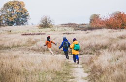 Kids running outdoors