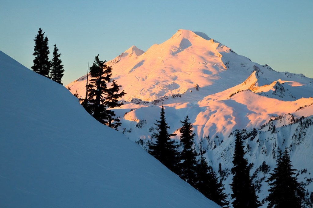 Mt Baker sunset.