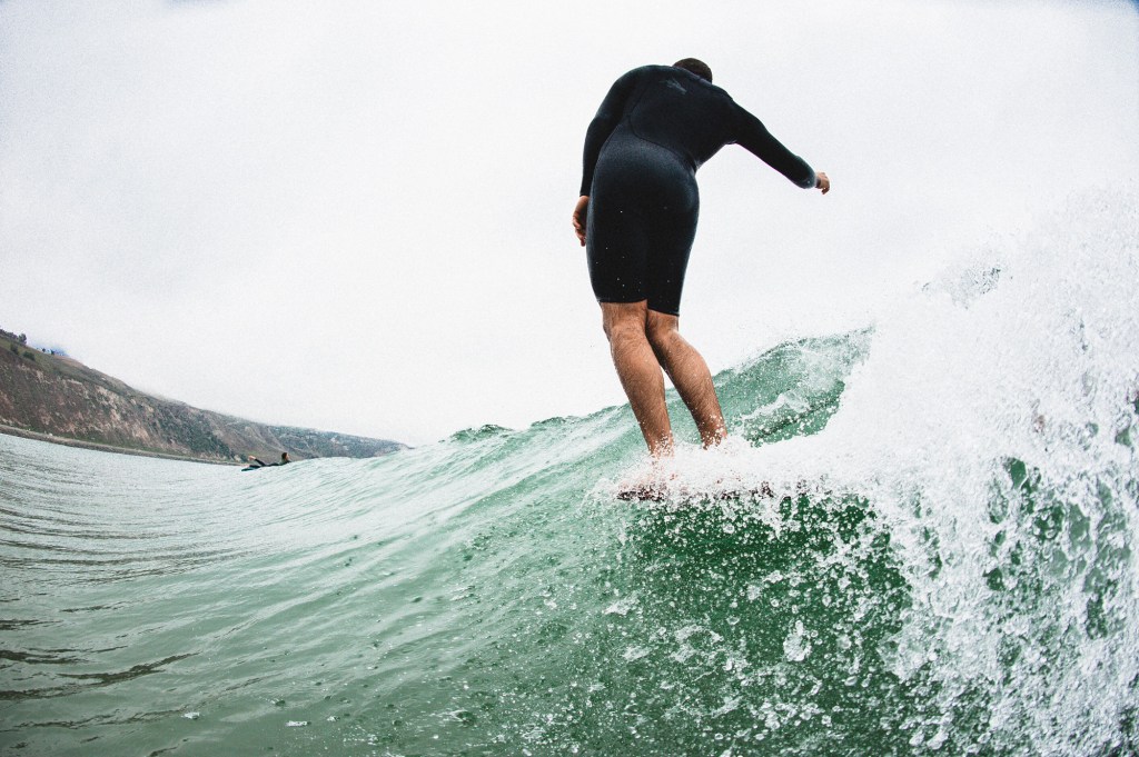 When the swell is minimal, Muscat still needs time in the ocean. With his passion for big waves, that flat-water time is spent paddling to gain the endurance and strength needed in conditions of consequence. Photo: Nick Liotta