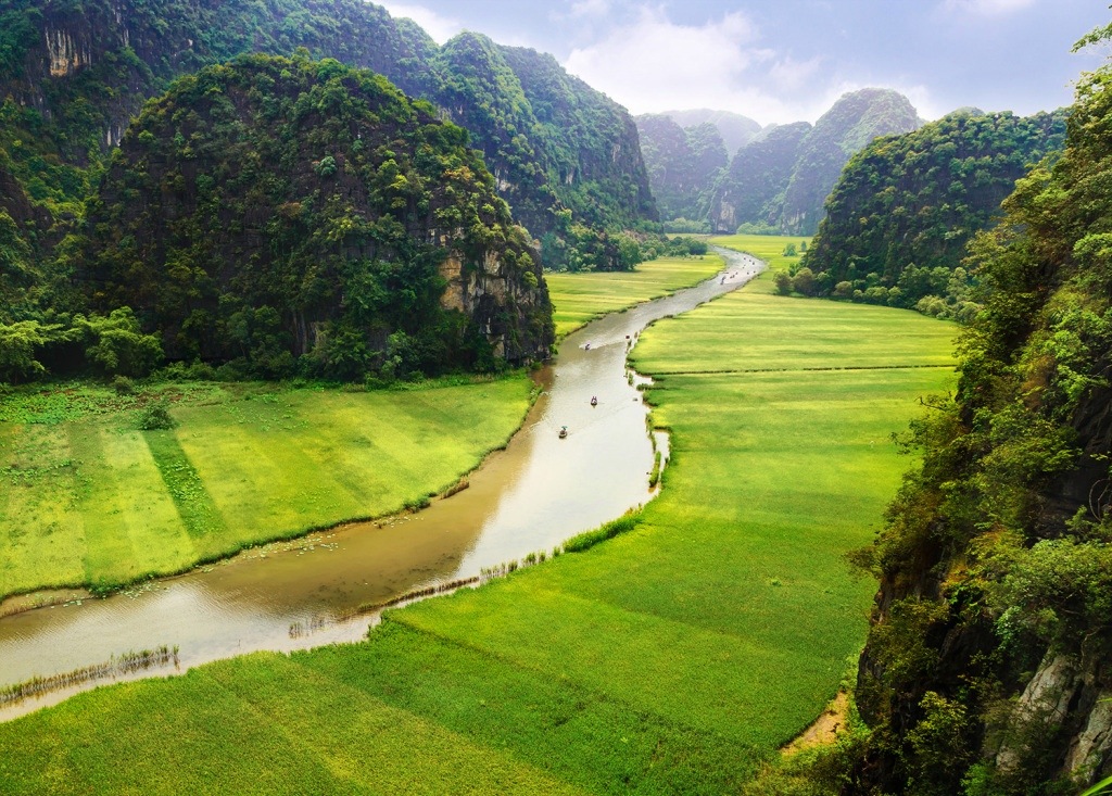 The rivers, rice paddies and mountains of Ninh Binh