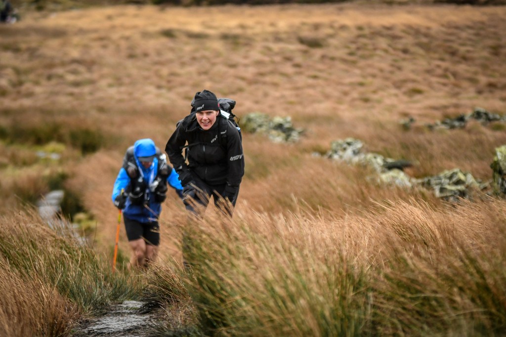Jasmin Paris tackles Britain's fells or rugged hills during the Montane Spine Race