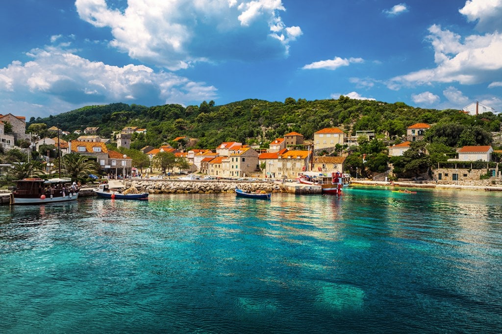 South Dalmatia - Elaphiti Island. The island of Sipan (also Sipano, Giuppana) situated near Dubrovnik.