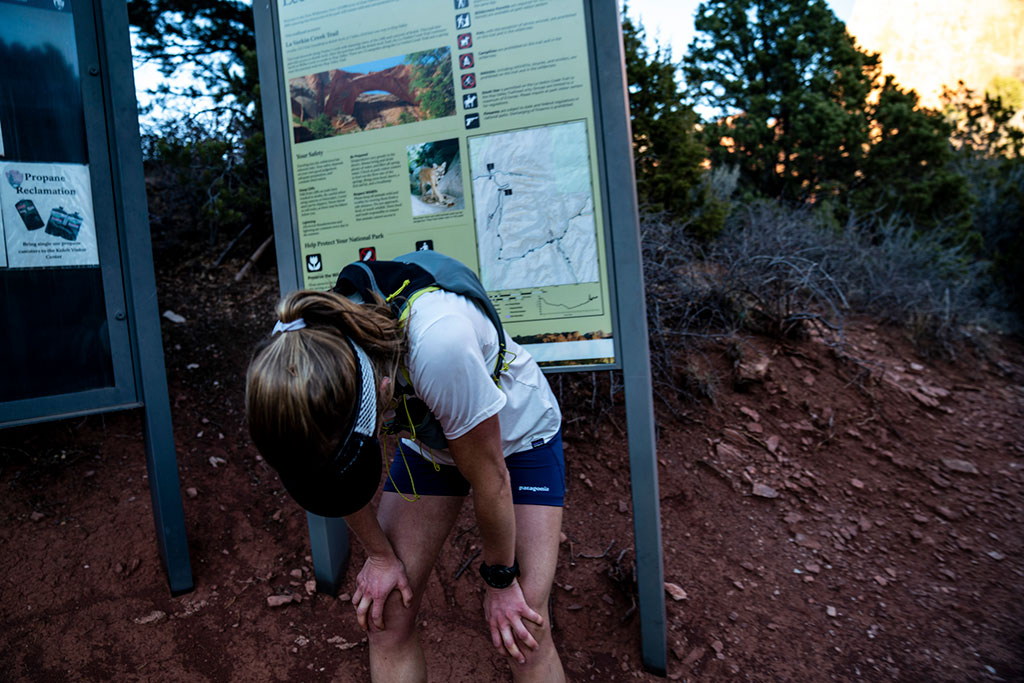 Clare Gallagher after she set a fastest known time on the Zion Traverse