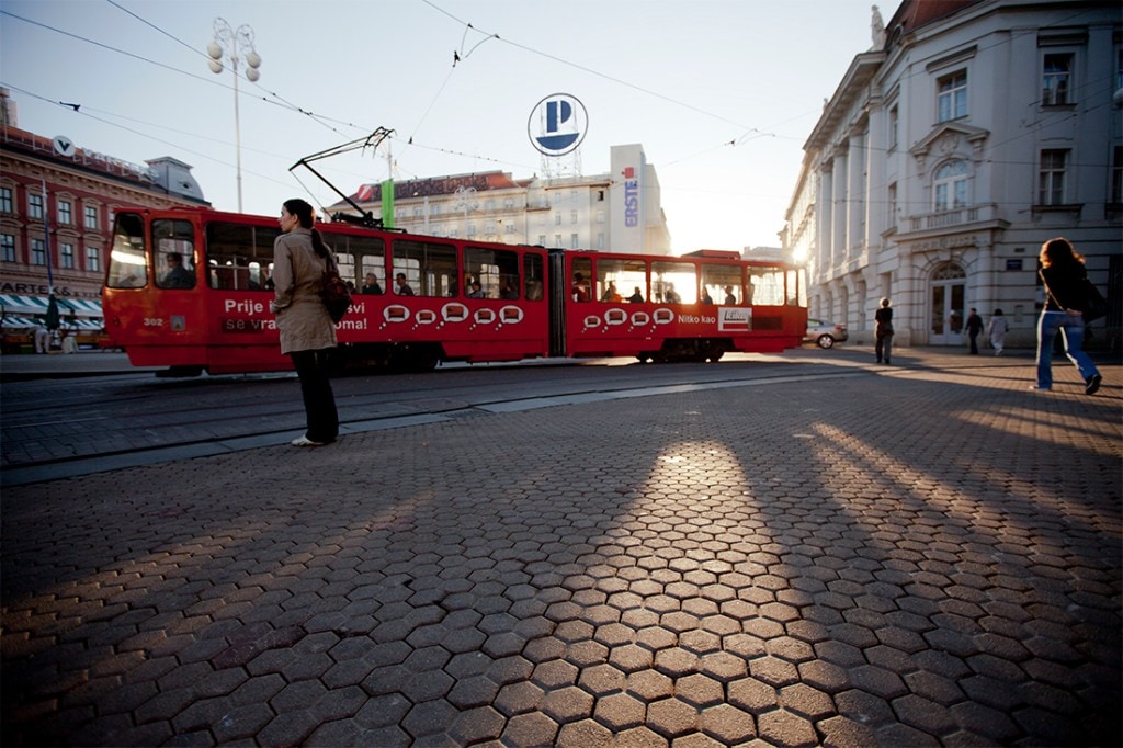 A Croatian city hums with life. 