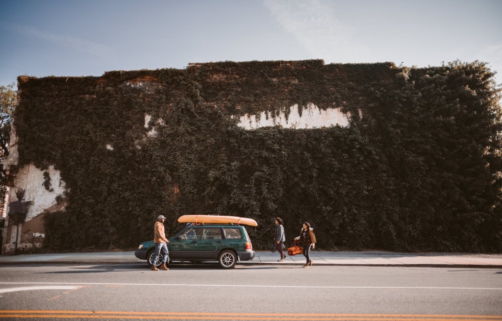 Road trippers load up ahead of another adventure.