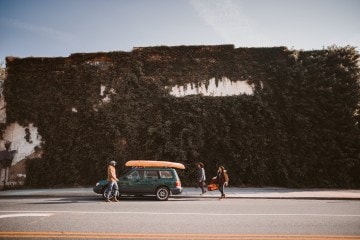 Road trippers load up ahead of another adventure.