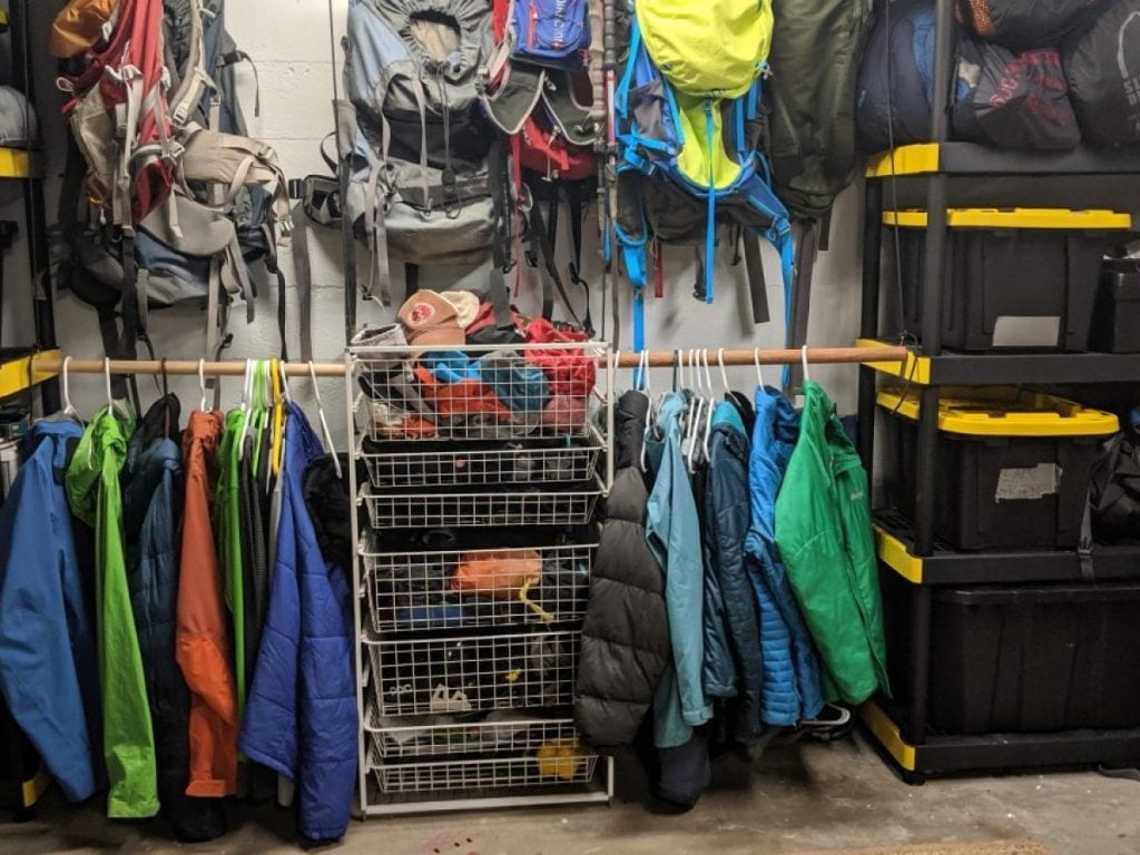 Kids Closet Organization in the RV