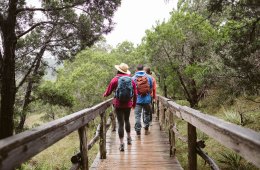 People on a hike in Austin, Texas