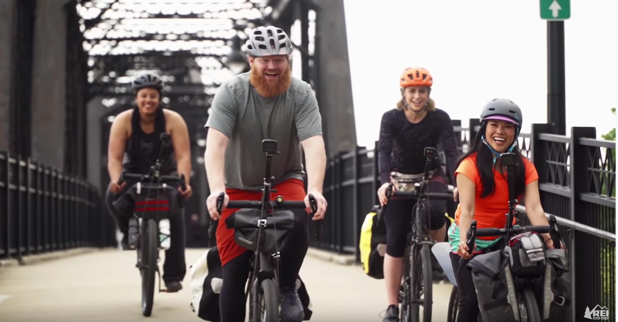 Trailheads cast bikepacking over an urban bridge