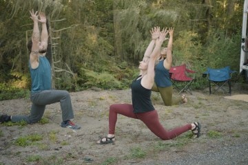 Yoga poses for before and after rock climbing