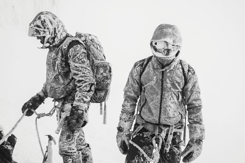 Two climbers on Volcan Cotopaxi
