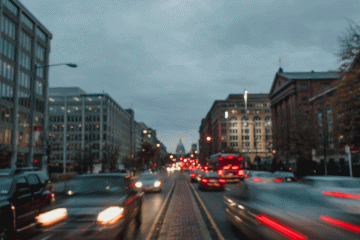 Traffic in downtown Washington. D.C.