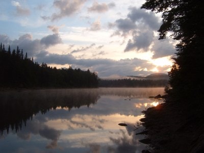 The sunrise over Cedar Lakes.