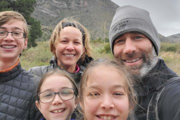 Garret Graves and his family on a hike