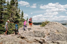 Kids hiking.