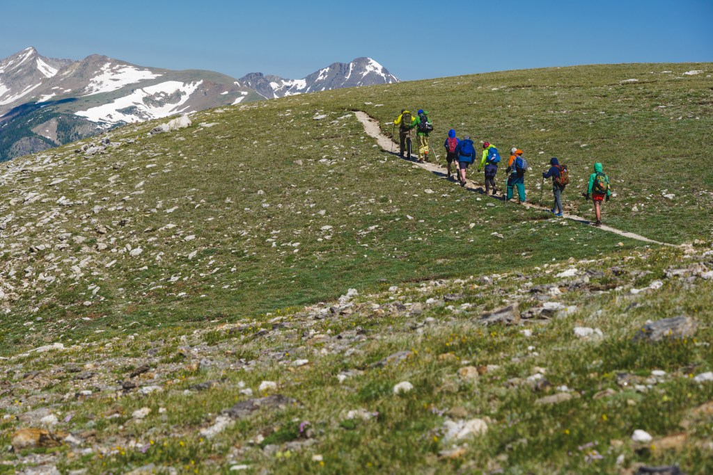 The Venture Out Project participants hiking together