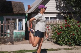 Runner stretching