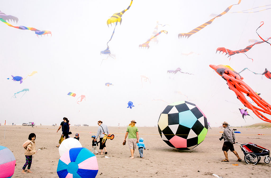 Kite festival in Long Beach, Washington
