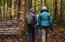 Hikers in Great Smoky Mountains National Park