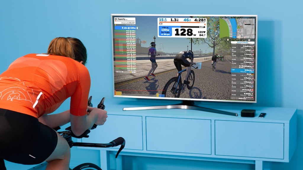 Cyclist using Swift app