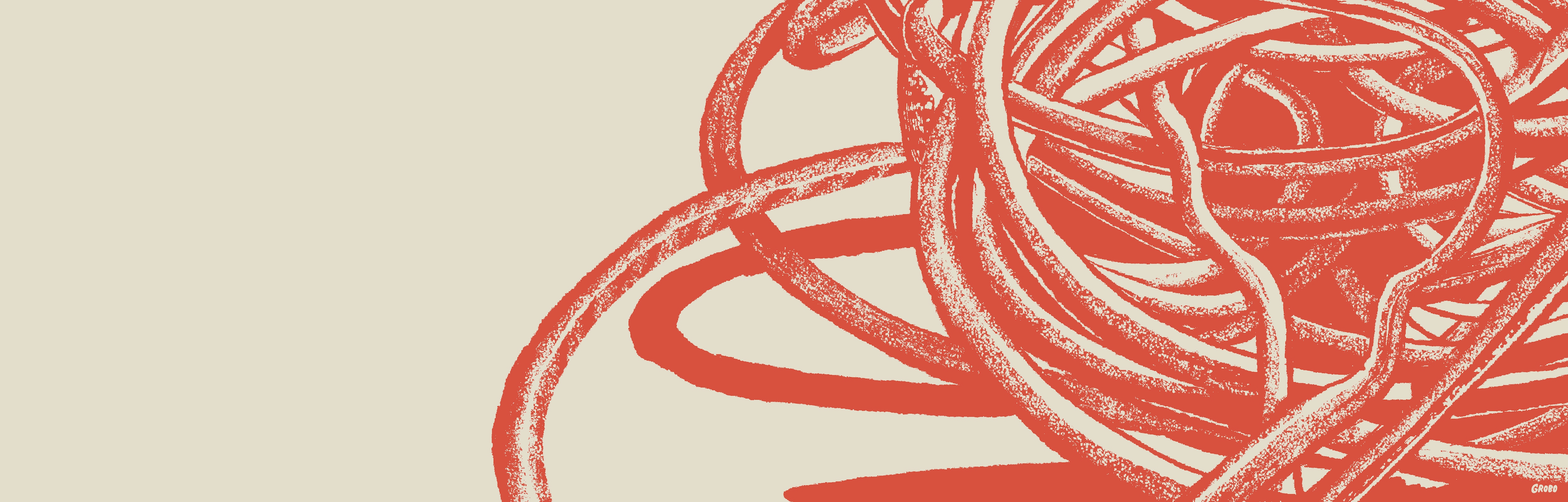 an illustration of a red rope