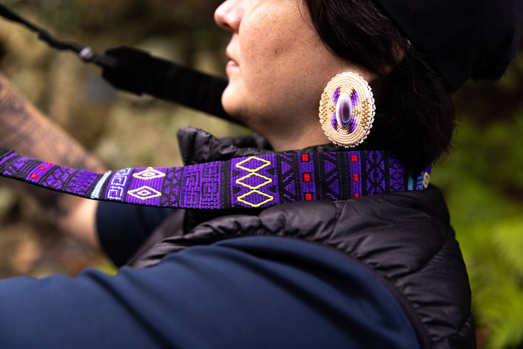 Close up of the Nocs Provisions strap designed by Amelia Winger-Bearskin