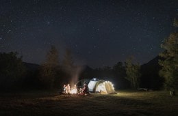 Campsite at night