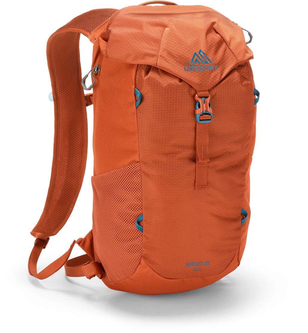 An orange Gregory Nano 22 H2O Hydration Pack