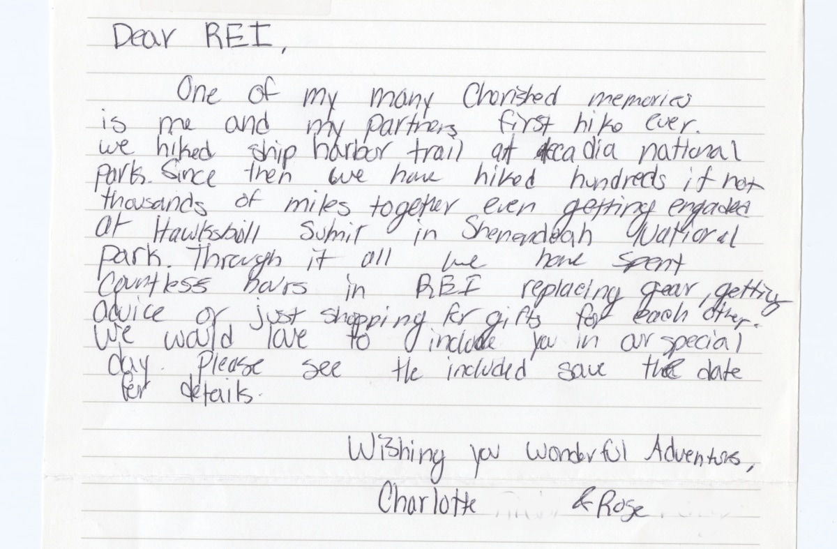 A small piece of lined notebook paper with a hand-written note on it