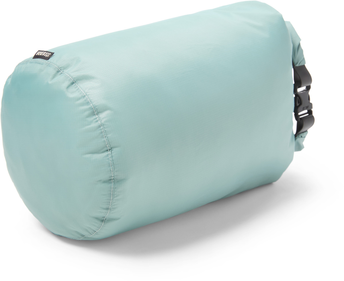 Product shot of a teal dry sack.