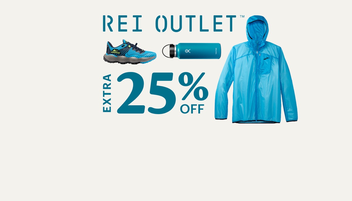 Members get an extra 25 percent off at R E I Outlet.