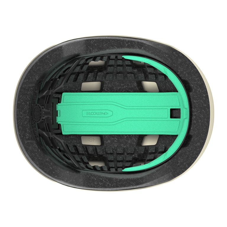 The inside of a helmet showing the KinetiCore technology