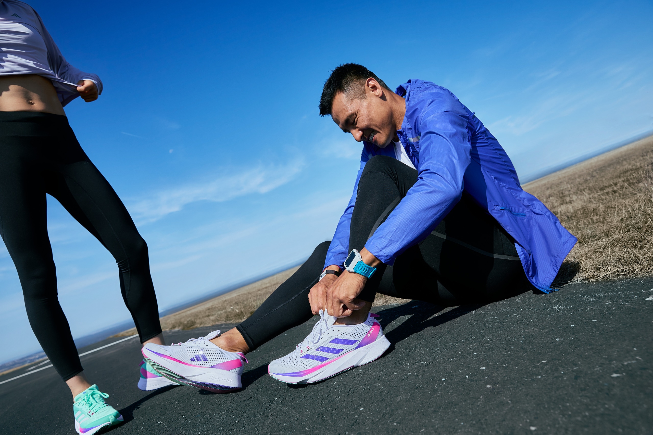 Running Shoes adidas Performance adizero SL White Blue Red