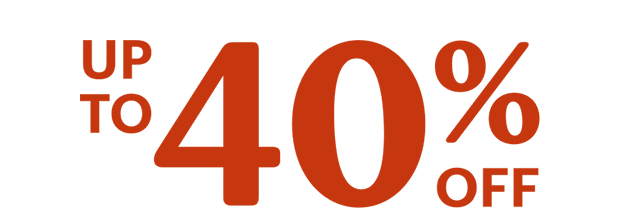 Up to 40% off