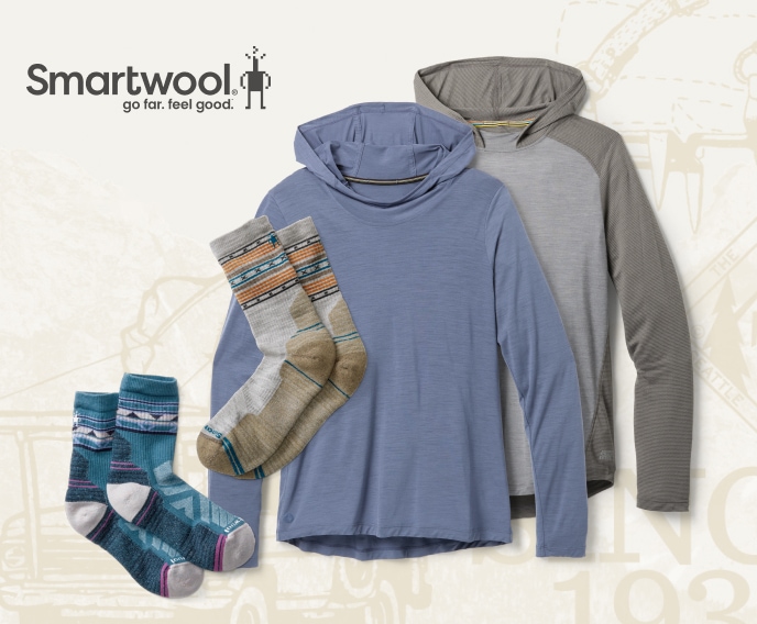 Socks and hoodies from Smartwool.