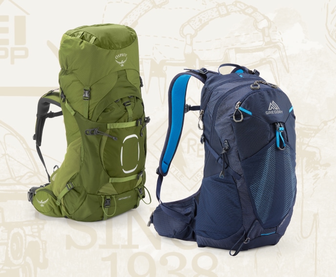 Packs from Osprey & Gregory.