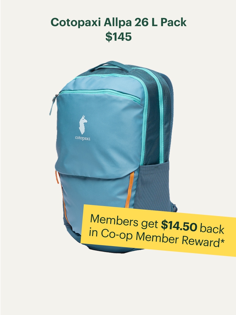 A Cotopaxi Allpa 26L pack.