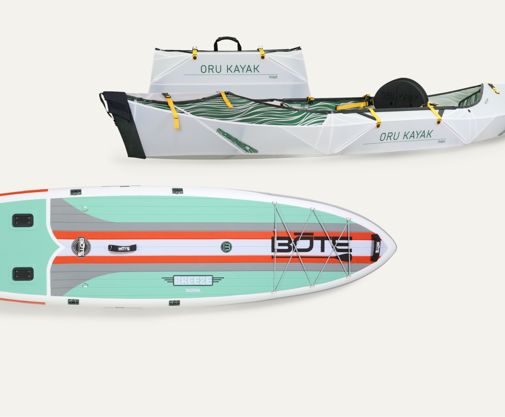 A paddle board & kayak.