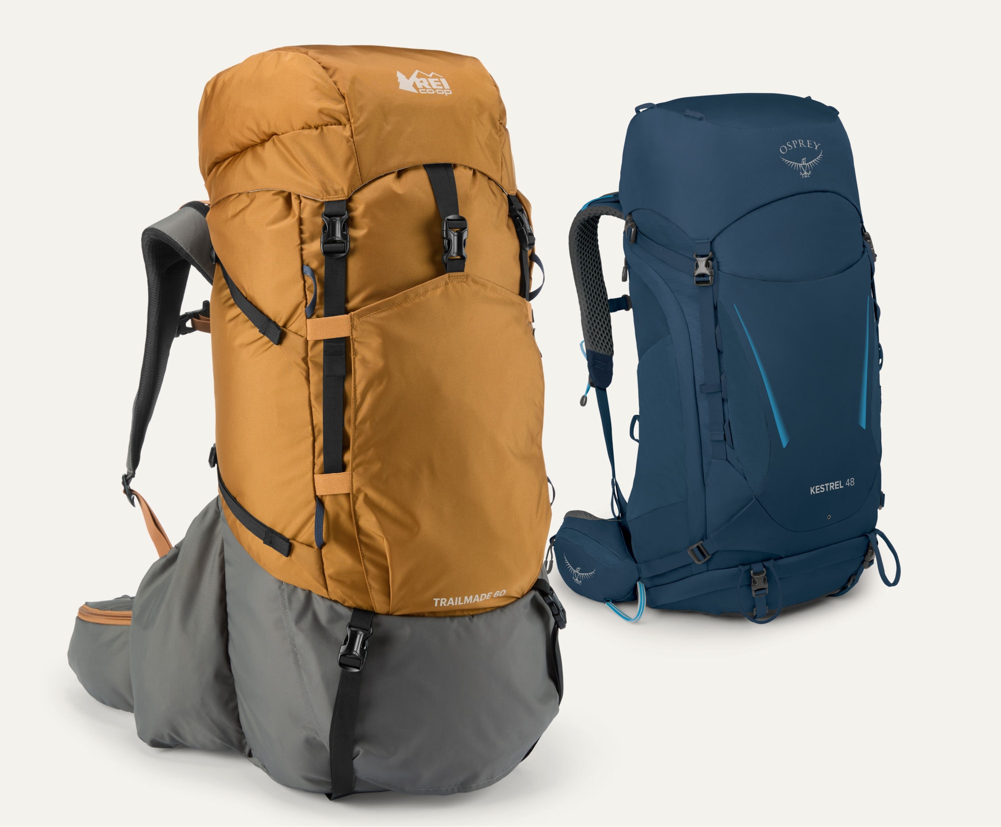 Two backpacking packs.