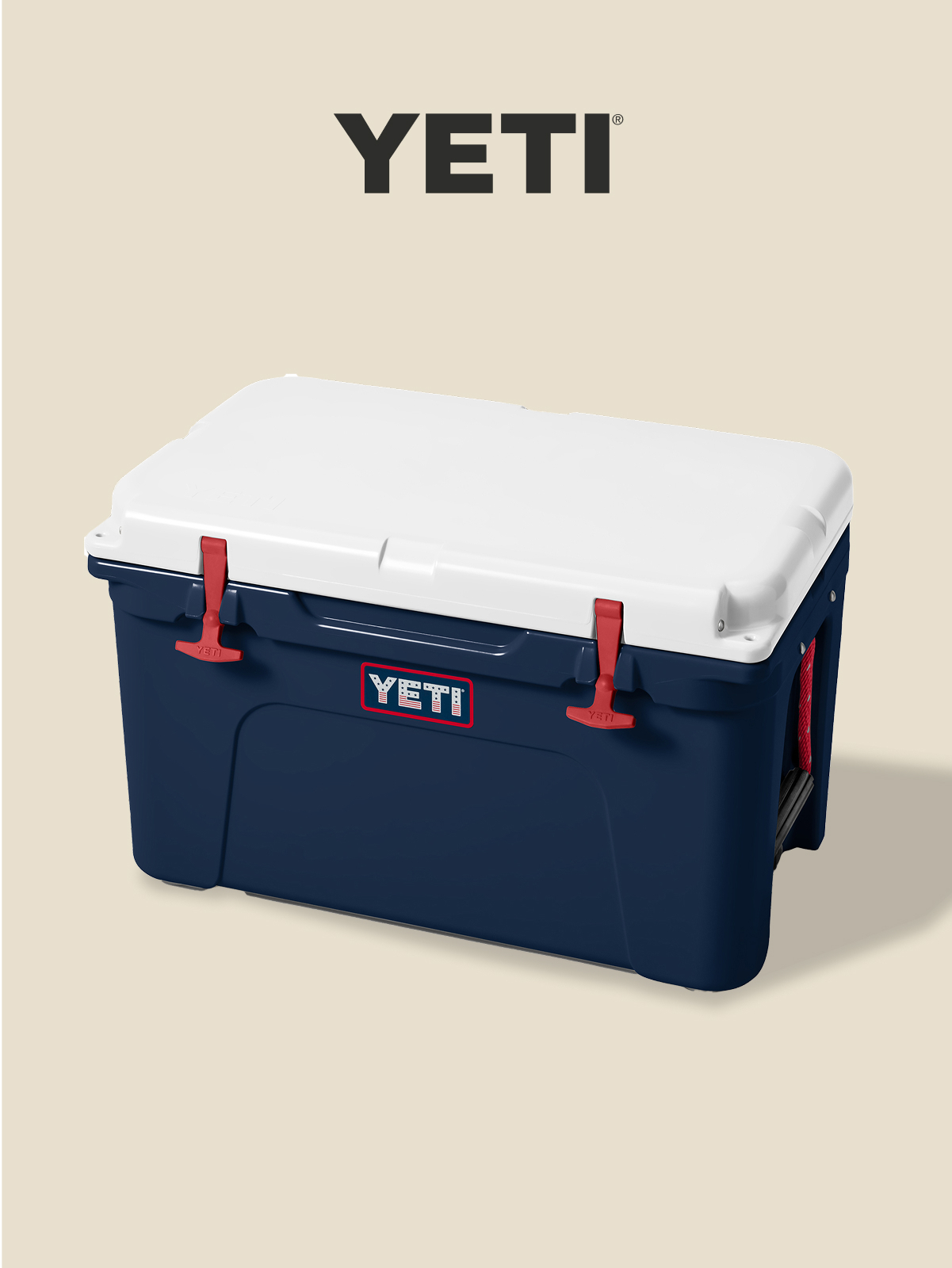 YETI. A blue Tundra cooler.
