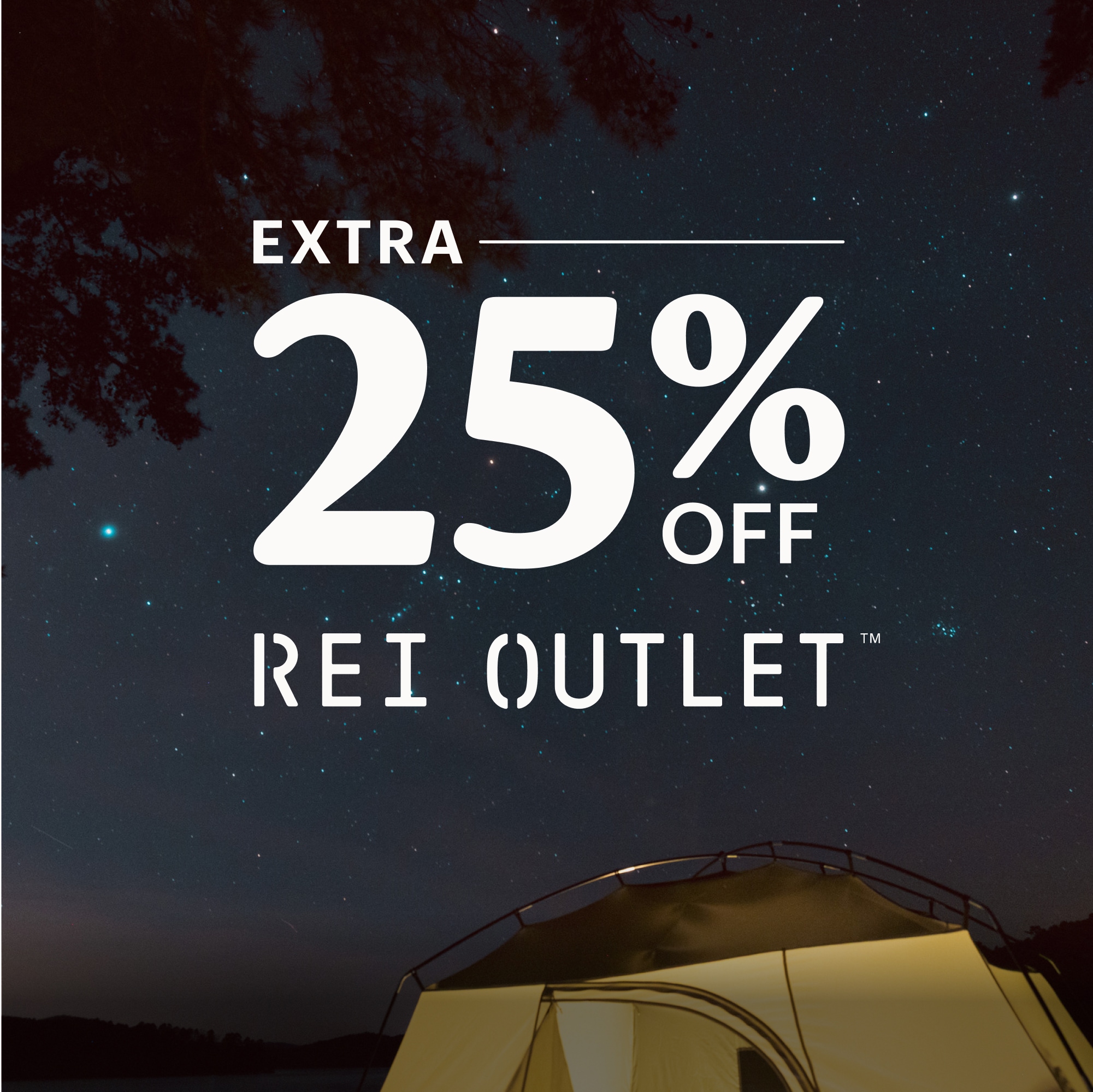 R E I Outlet. Extra 25% off. 