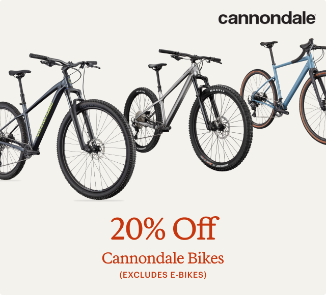 20% Off Cannondale Bikes (excludes e-bikes)