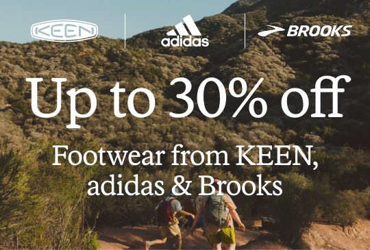 Up to 30% off Footwear from KEEN, adidas & Brooks