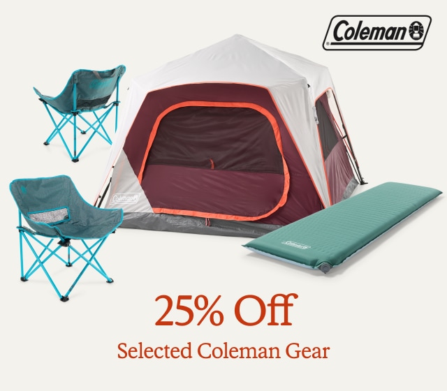 25% Off Selected Coleman Gear