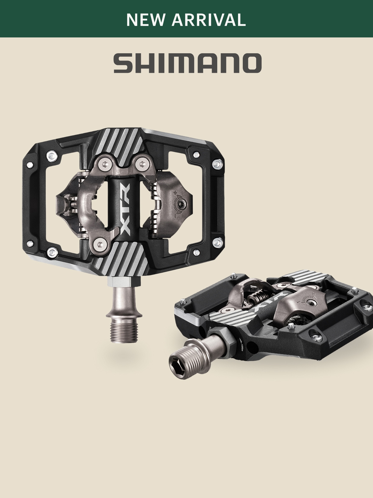 Shimano. Two XTR bike pedals.