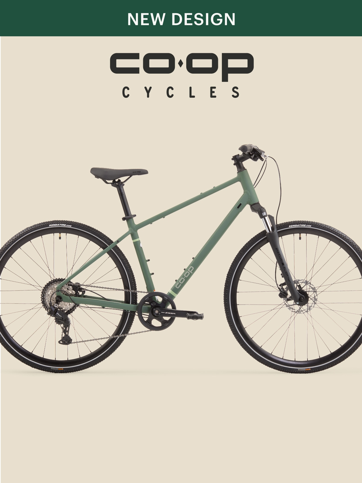 Co-op Cycles. A green bike.